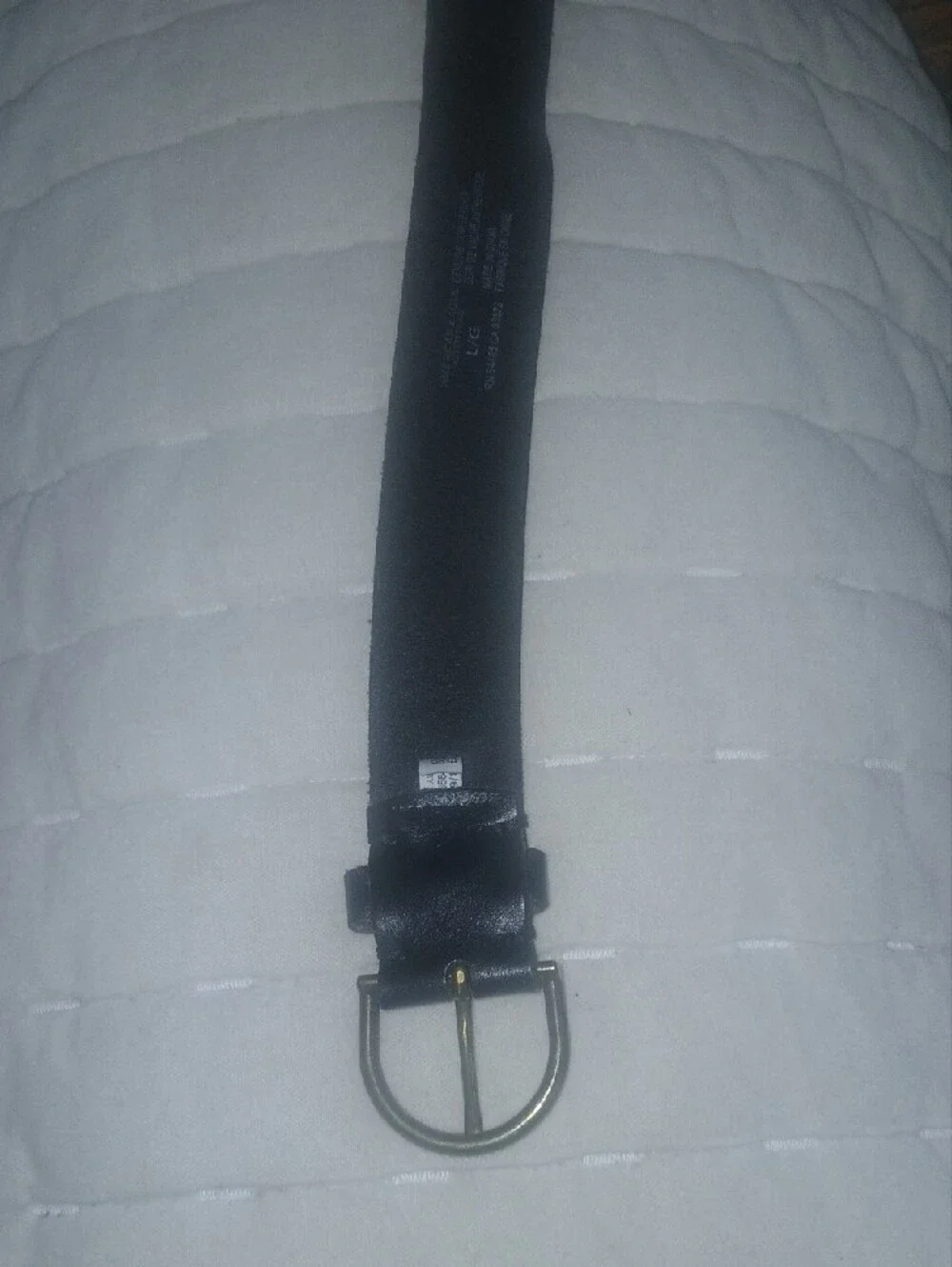 American Eagle Outfitters Vintage Y2K Classic Black Leather Belt W/ Brass Buckle